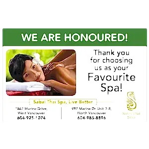 Contact Card with a green, white look and feel.