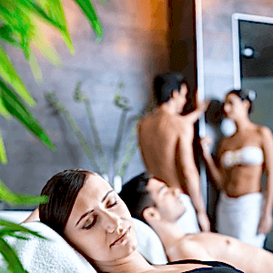 people relaxing in NUSPA spa
