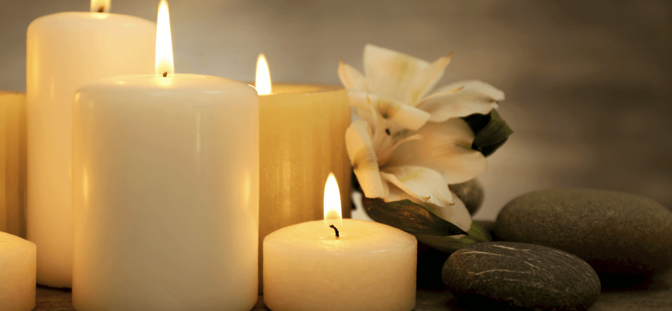 Flowers and NUSPA candle